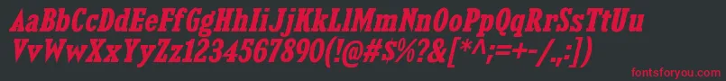KingsbridgeScBdIt Font – Red Fonts on Black Background