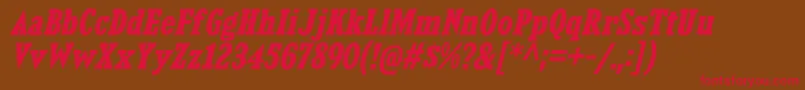 KingsbridgeScBdIt Font – Red Fonts on Brown Background