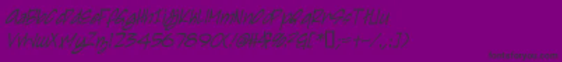 IrezumiI Font – Black Fonts on Purple Background