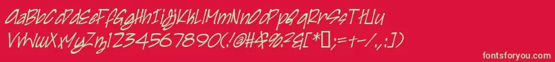 IrezumiI Font – Green Fonts on Red Background