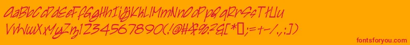 IrezumiI Font – Red Fonts on Orange Background