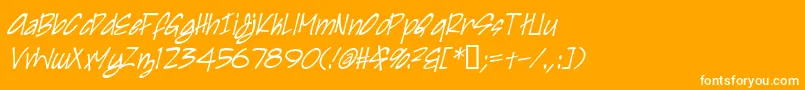 IrezumiI Font – White Fonts on Orange Background