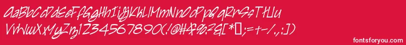 IrezumiI Font – White Fonts on Red Background