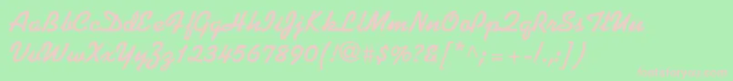 KalingdbBold Font – Pink Fonts on Green Background