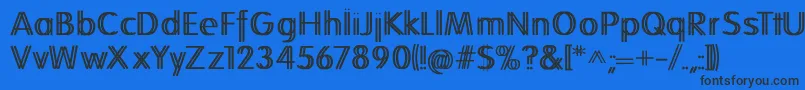 Folkstwins Font – Black Fonts on Blue Background