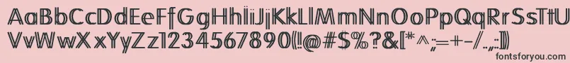Folkstwins-Schriftart – Schwarze Schriften auf rosa Hintergrund
