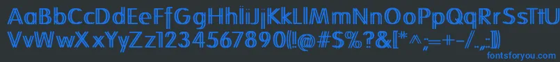 Folkstwins Font – Blue Fonts on Black Background