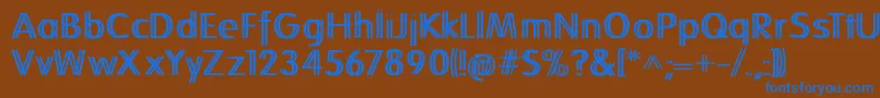 Folkstwins Font – Blue Fonts on Brown Background