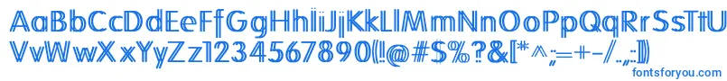 Folkstwins Font – Blue Fonts on White Background