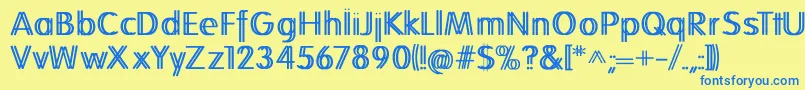 Folkstwins Font – Blue Fonts on Yellow Background