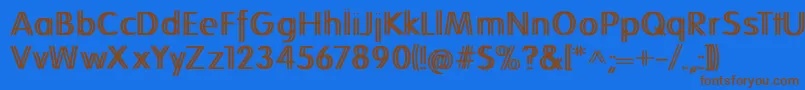 Folkstwins Font – Brown Fonts on Blue Background