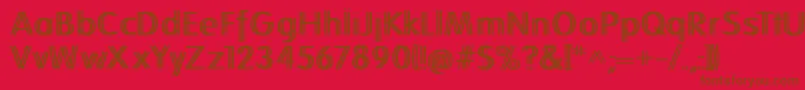 Folkstwins Font – Brown Fonts on Red Background