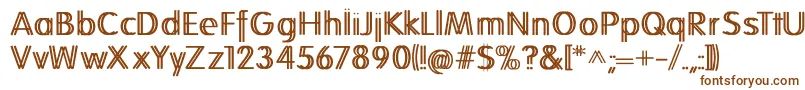 Шрифт Folkstwins – коричневые шрифты на белом фоне