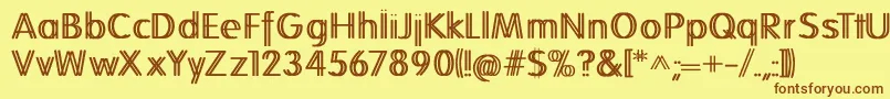 Folkstwins Font – Brown Fonts on Yellow Background