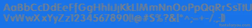 Folkstwins Font – Gray Fonts on Blue Background