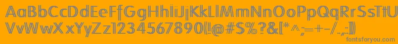 Folkstwins Font – Gray Fonts on Orange Background