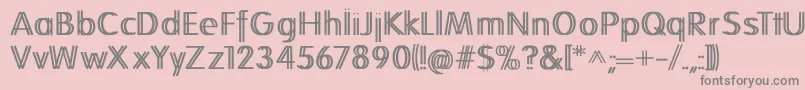 Folkstwins Font – Gray Fonts on Pink Background