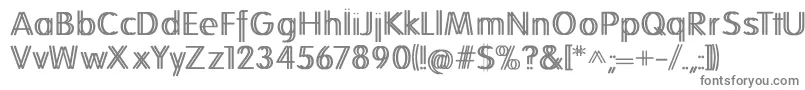 フォントFolkstwins – 白い背景に灰色の文字