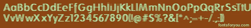 Folkstwins Font – Green Fonts on Brown Background