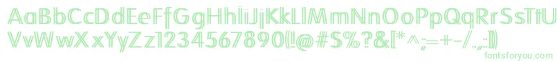 Folkstwins Font – Green Fonts on White Background