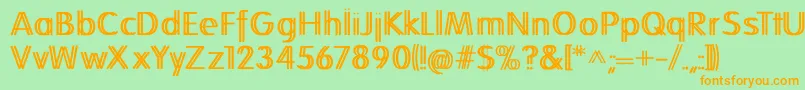 Folkstwins Font – Orange Fonts on Green Background
