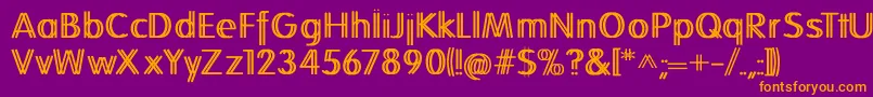 Folkstwins Font – Orange Fonts on Purple Background