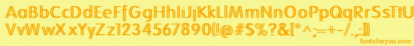 Folkstwins Font – Orange Fonts on Yellow Background