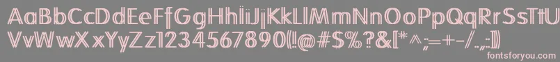 Folkstwins Font – Pink Fonts on Gray Background