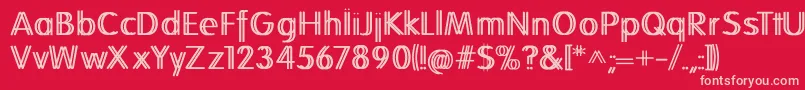 Folkstwins Font – Pink Fonts on Red Background
