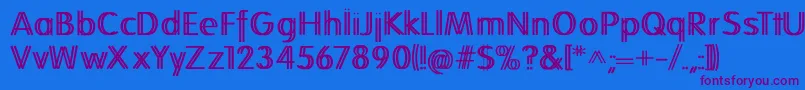 Folkstwins Font – Purple Fonts on Blue Background