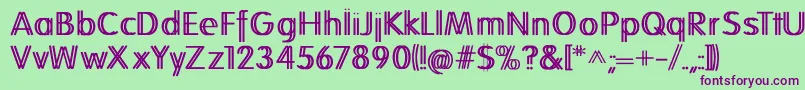 Folkstwins Font – Purple Fonts on Green Background