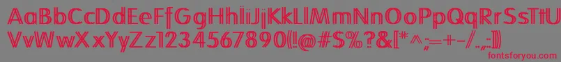 Folkstwins Font – Red Fonts on Gray Background