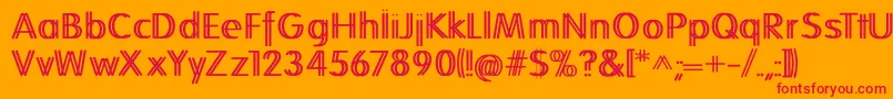 Folkstwins Font – Red Fonts on Orange Background