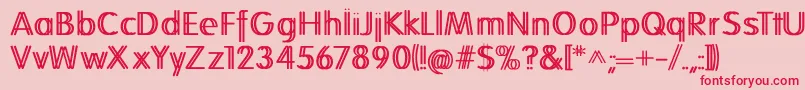 Folkstwins Font – Red Fonts on Pink Background