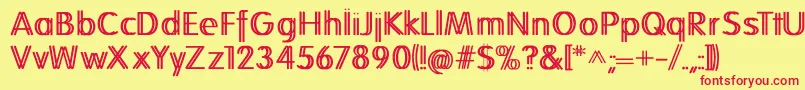 Folkstwins Font – Red Fonts on Yellow Background