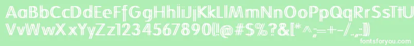 Folkstwins Font – White Fonts on Green Background