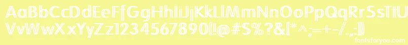 Folkstwins Font – White Fonts on Yellow Background