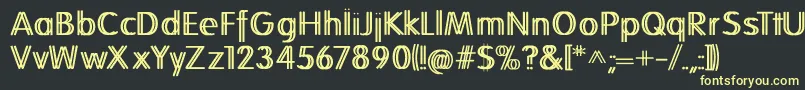 Folkstwins Font – Yellow Fonts on Black Background