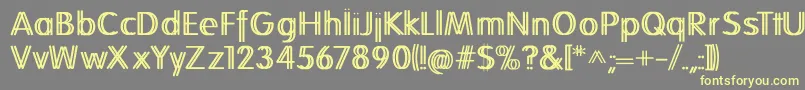 Folkstwins Font – Yellow Fonts on Gray Background