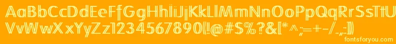 Folkstwins Font – Yellow Fonts on Orange Background