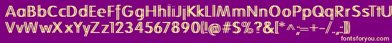Folkstwins Font – Yellow Fonts on Purple Background