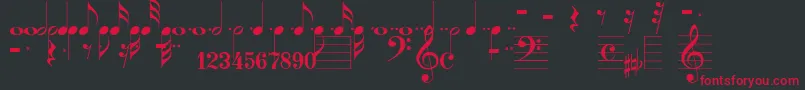 Akvo Font – Red Fonts on Black Background