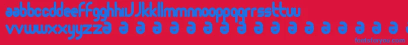 Шрифт Moloko – синие шрифты на красном фоне