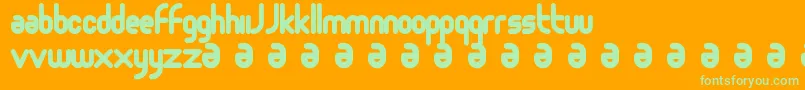 Moloko Font – Green Fonts on Orange Background