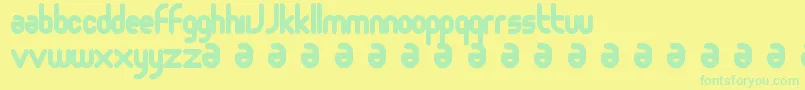 Moloko Font – Green Fonts on Yellow Background