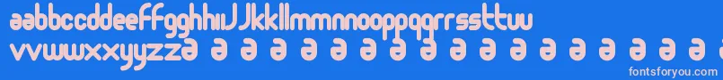 Moloko Font – Pink Fonts on Blue Background