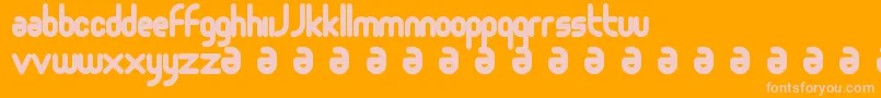 Moloko Font – Pink Fonts on Orange Background
