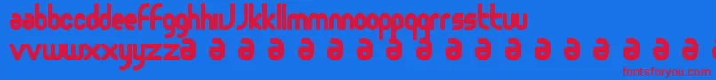 Moloko Font – Red Fonts on Blue Background