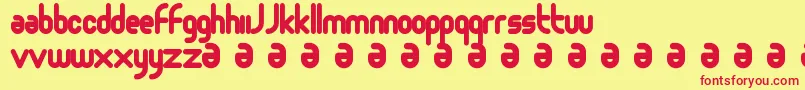 Moloko Font – Red Fonts on Yellow Background