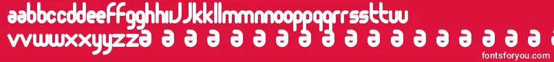フォントMoloko – 赤い背景に白い文字